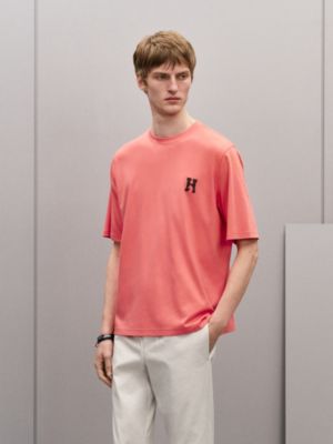 Camiseta com detalhe em couro "H'Cheval", Exibir: Sendo usado, worn, visualizar 2 de 4