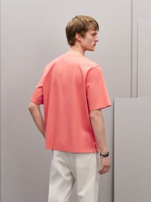 Camiseta com detalhe em couro "H'Cheval", Exibir: Sendo usado, worn, visualizar 3 de 4