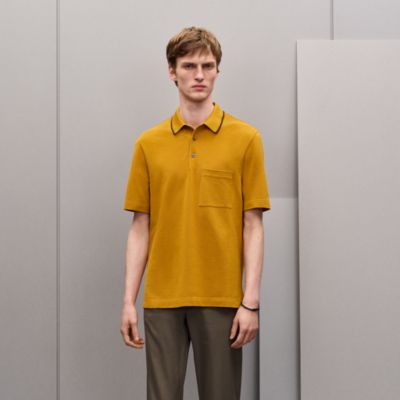 HERMES エルメス 半袖ポロシャツ イエロー ポロシャツ - イエロー - メンズ Tシャツ、ポロシャツ、スウェット