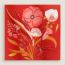 Carré 140 Bouquet Final, rouge/orange/blanc