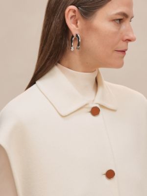 Colete longo em cashmere com cinto, Exibir: Sendo usado, worn, visualizar 5 de 7