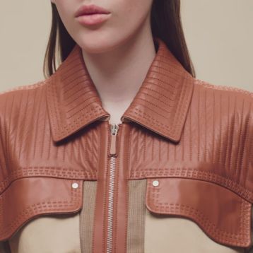 Mixed leather Trench coat | Hermès Canada