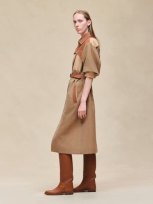 Mixed leather Trench coat, View: Worn, worn, view 3 of 8