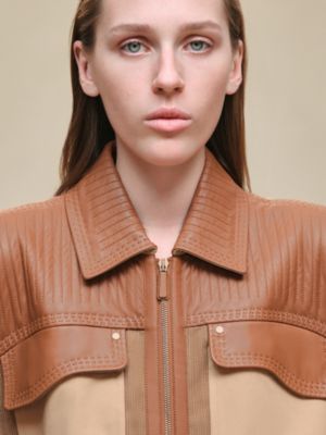 Mixed leather Trench coat, View: Worn, worn, view 5 of 8