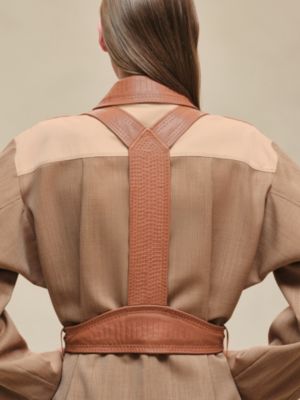 Mixed leather Trench coat, View: Worn, worn, view 6 of 8
