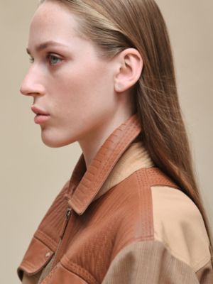 Mixed leather Trench coat, View: Worn, worn, view 7 of 8