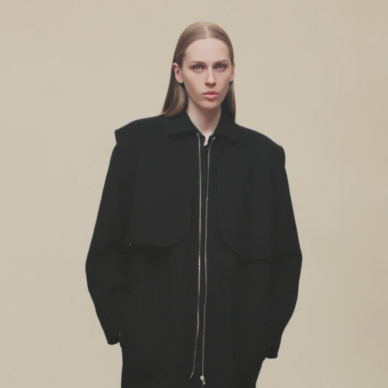 Long storm flap coat | Hermès Finland