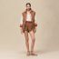 Gilet court motif «&nbsp;Chaîne d'Ancre&nbsp;», brun mahogany