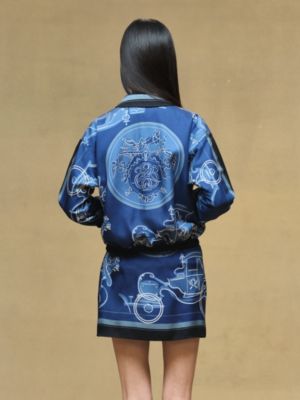 Blouson imprimé «&nbsp;Ex-Libris à Main Levée&nbsp;», Vue: Vue portée, worn, vue 5 sur 7