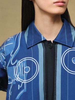 Blouson imprimé «&nbsp;Ex-Libris à Main Levée&nbsp;», Vue: Vue portée, worn, vue 6 sur 7