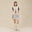 Equestrian short vest, beige/rose