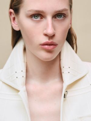 Embroidered short vest with leather detail, View: Worn, worn, view 6 of 7