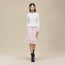 "Clous" drawstring tulip skirt, rose opaline