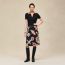 "Ferronnerie Remix" slanted skirt, noir