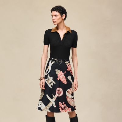 chinese dress ladies Hermes Floral Silk Peplum Dress main image 1