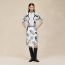 "Ferronnerie Remix" slanted skirt, blanc nacre