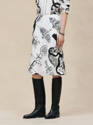 "Ferronnerie Remix" slanted skirt, View: Worn, worn, view 4 of 5