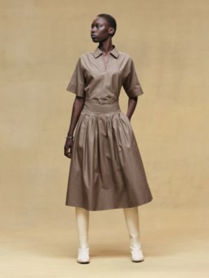 "Mosaique" pleated skirt with basque