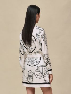 "Ex-Libris a Main Levee" buttoned miniskirt, View: Worn, worn, view 3 of 5