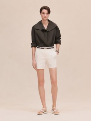 Double cotton twill shorts