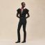 High-waisted pants, noir