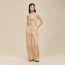Overalls pants, beige cajou