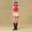Pleated waist cotton shorts, beige cajou
