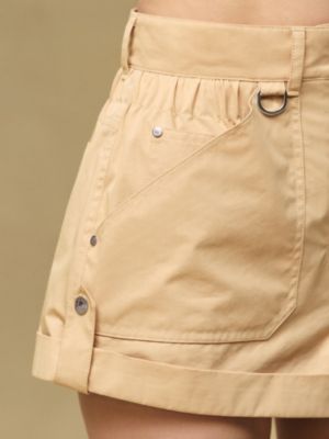 Pleated waist cotton shorts, View: Worn, worn, view 4 of 4
