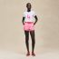 Short en twill de coton, rose bonbon