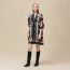 "Ferronnerie Remix" knotted collar dress, noir