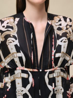 "Ferronnerie Remix" knotted collar dress, View: Worn, worn, view 5 of 6