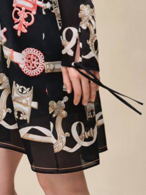 "Ferronnerie Remix" knotted collar dress, View: Worn, worn, view 6 of 6