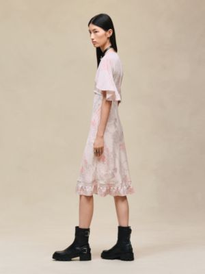 "Aux Champs Remix" ruffled tulip dress, View: Worn, worn, view 3 of 7