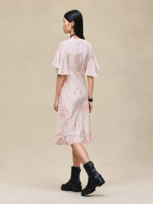 "Aux Champs Remix" ruffled tulip dress, View: Worn, worn, view 4 of 7