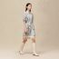 "Ex-Libris a Main Levee" dress, gris paruline