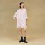 "Aux Champs Remix" flared short dress, rose opaline