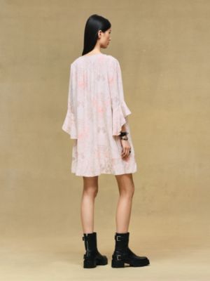"Aux Champs Remix" flared short dress, View: Worn, worn, view 3 of 7