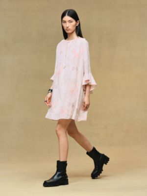 "Aux Champs Remix" flared short dress, View: Worn, worn, view 4 of 7