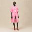 "Mosaique" shirt dress, rose bonbon