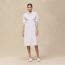 "Mosaique" shirt dress, blanc