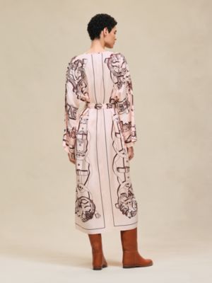 カフタンドレス 《フェロヌリー・リミックス》プリント, イメージ: 着用例, worn, ビュー3の6