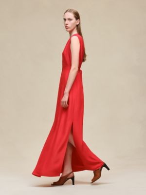 Sleeveless embroidered caftan