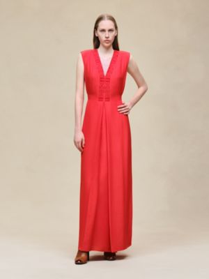 Sleeveless embroidered caftan, View: Worn, worn, view 2 of 7