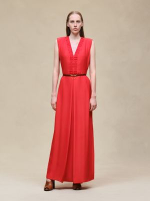 Sleeveless embroidered caftan, View: Worn, worn, view 4 of 7