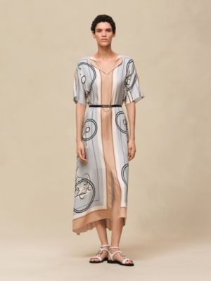 "Ex-Libris a Main Levee" caftan, View: Worn, worn, view 4 of 6