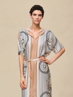 "Ex-Libris a Main Levee" caftan, View: Worn, worn, view 5 of 6