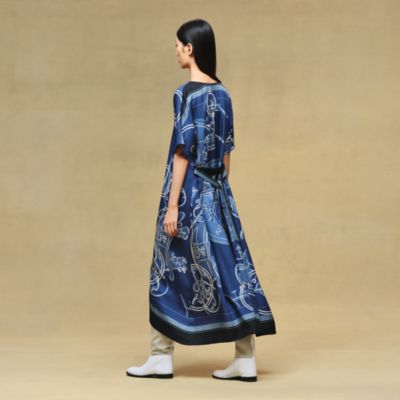knee length dresses for ladies Hermes Dress (Black/Blue) | Love Cherish main image 1