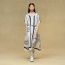"Ex-Libris a Main Levee" caftan, blanc nacre