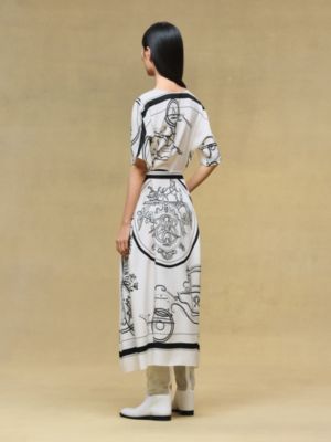 "Ex-Libris a Main Levee" caftan, View: Worn, worn, view 4 of 7
