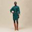 Robe Inspiration Chemise imprimé «&nbsp;Ferronnerie Remix&nbsp;», vert pin